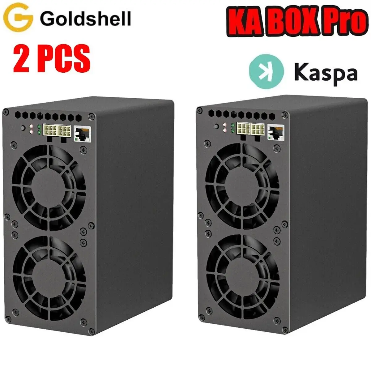 

AD BUY 2 получите 1 бесплатно 2 шт. Goldshell KA Box PRO KASPA Miner 1.6th/S Hashrate 600 Вт с блоком питания