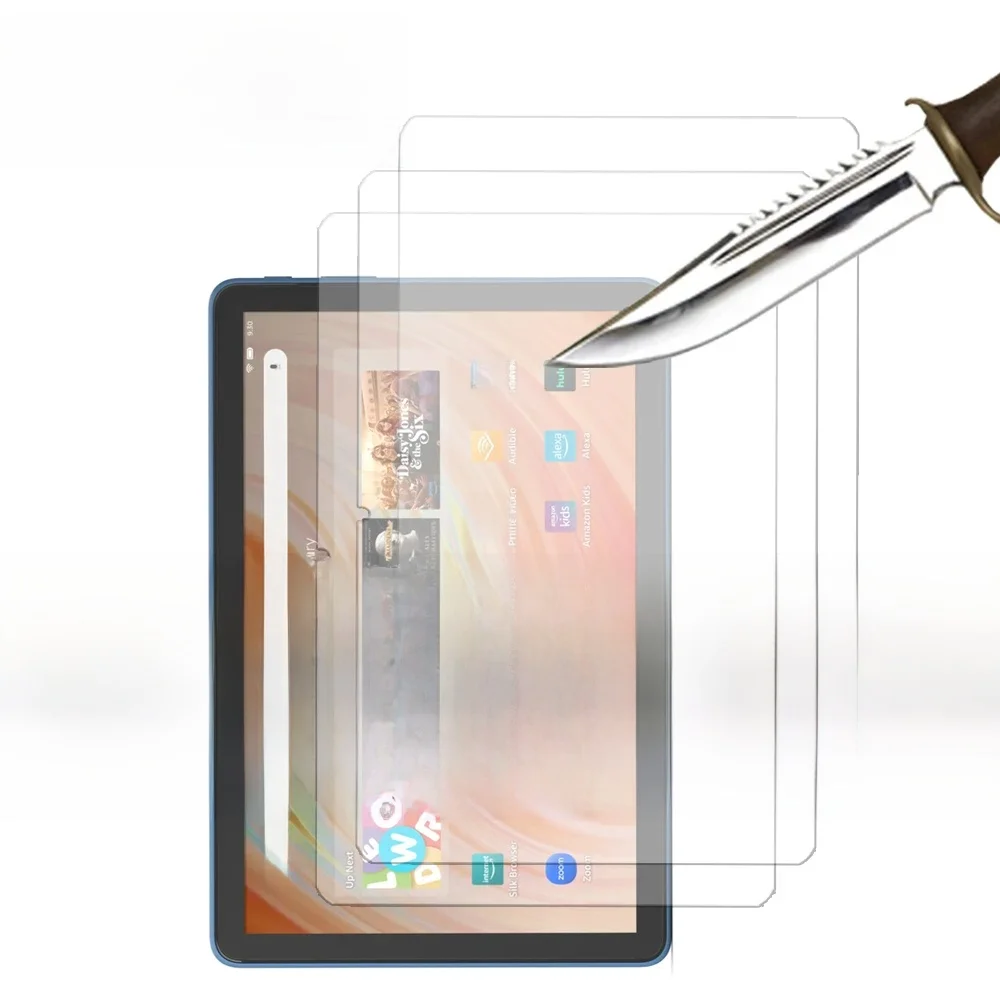 3 szt. Szklany ochraniacz ekranu dla Fire HD 10 (wydanie 2023) 10,1-calowy tablet 13. generacji folia ochronna 9H — zdjęcie 2