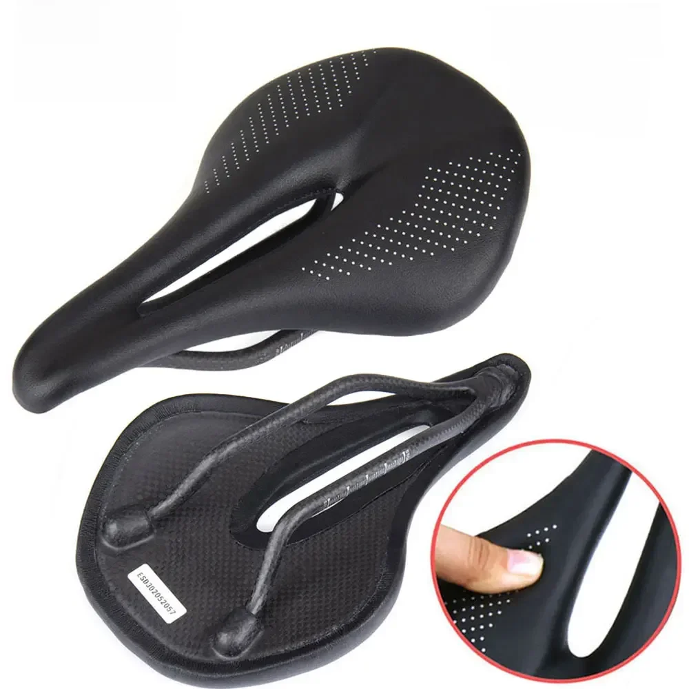 AliExpress ELITA ONE Carbon Saddle MTB/Road Bike Saddle Super Light Leather Carbon Cushions 96g