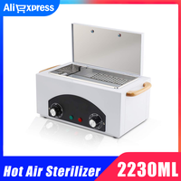 Hot Air Sterilizer 300W Dry Heat Disinfection Foot Care Tattoo Nail Studio Sterilizer Cabinet Autoclave with Timer