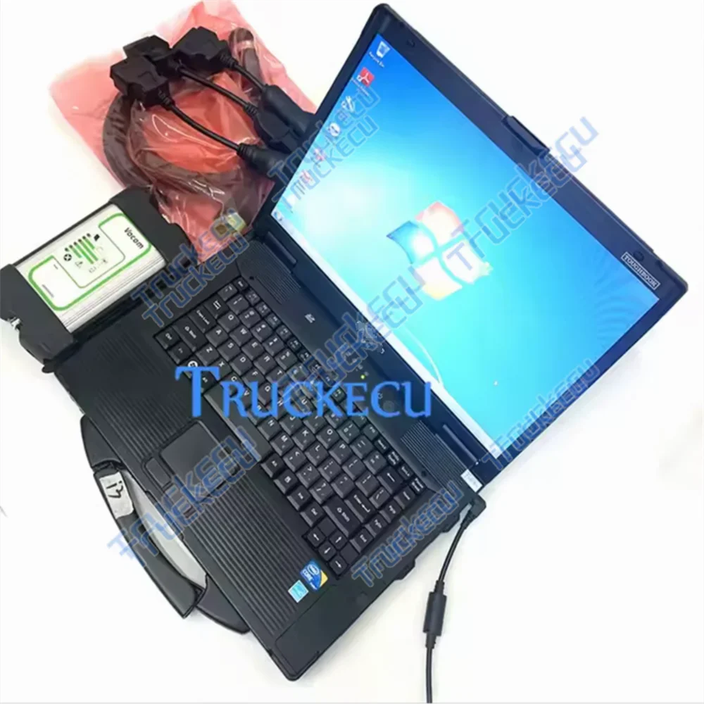 CF53 Laptop+ for Vocom PTT 2.8 Construction Equipment Excavator Loader Grader Diagnostic Tool Vocom 88890300 Scanner Kit