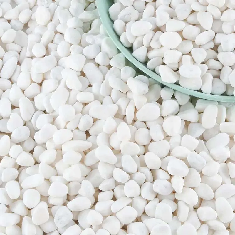 100/300/500G White Pebbles Decorative Stones for Plants-Natural River Rocks for Garden Landscaping, Succulent & Cacti Potting