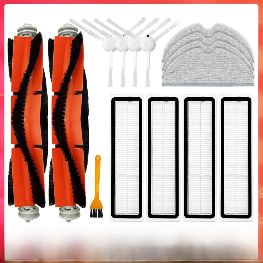 Compatible pour ( Dreame D9, L10 Pro, Trouver Robot LDS Vacuum Finder ) Pièces de Rechange Accessoires Brosse Principale et Laté
