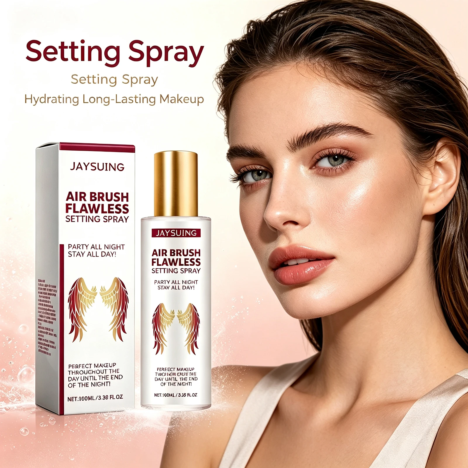 Vitamin E Air Brush Flawless Setting Spray Aloe Vera Extract Soothing Skin Reduce Irritation Hydrating Prevent Fading Dullness Makeup Setting Spray