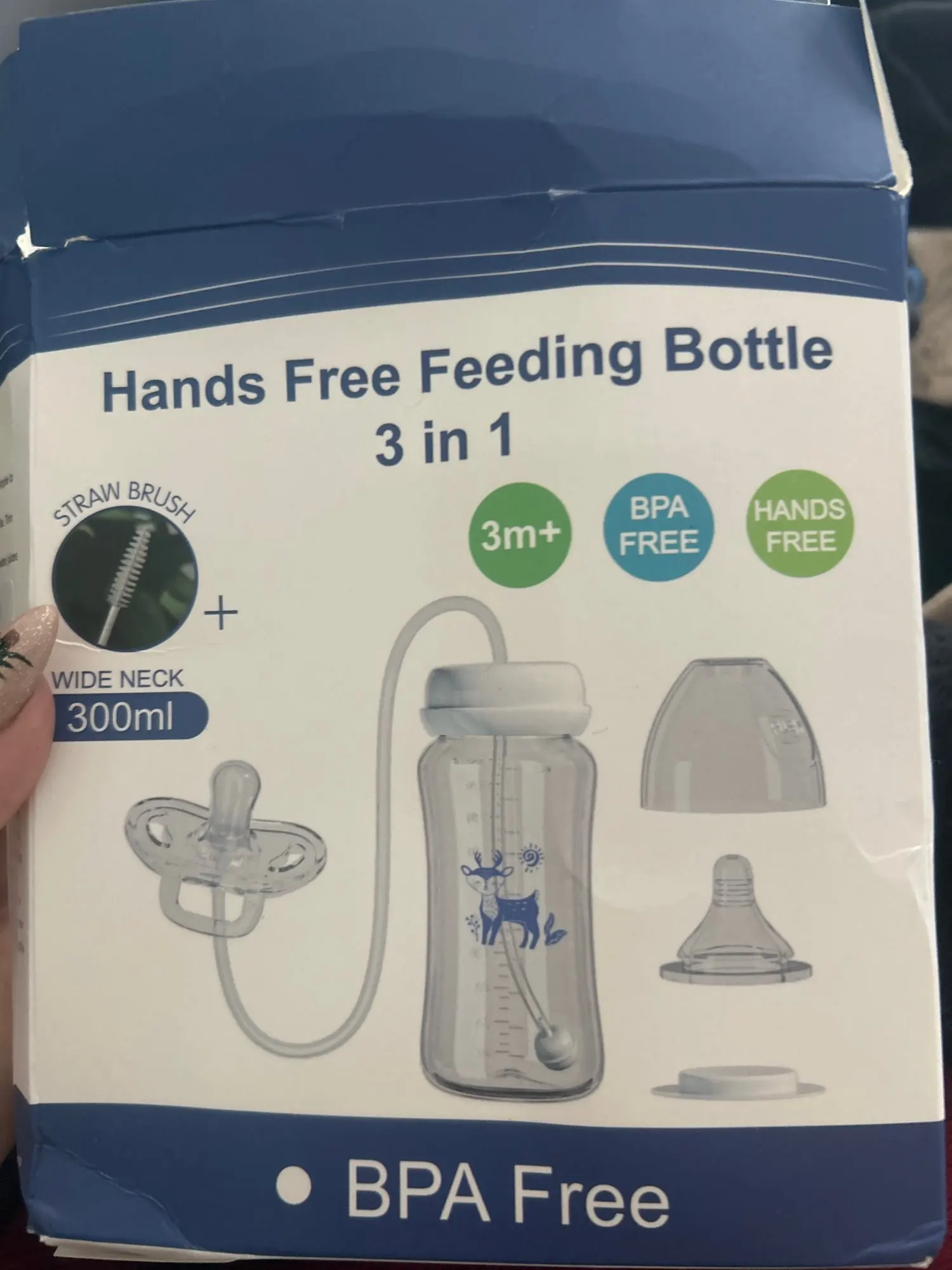 3-in-1 Hands-Free Baby Feeding Bottle photo review