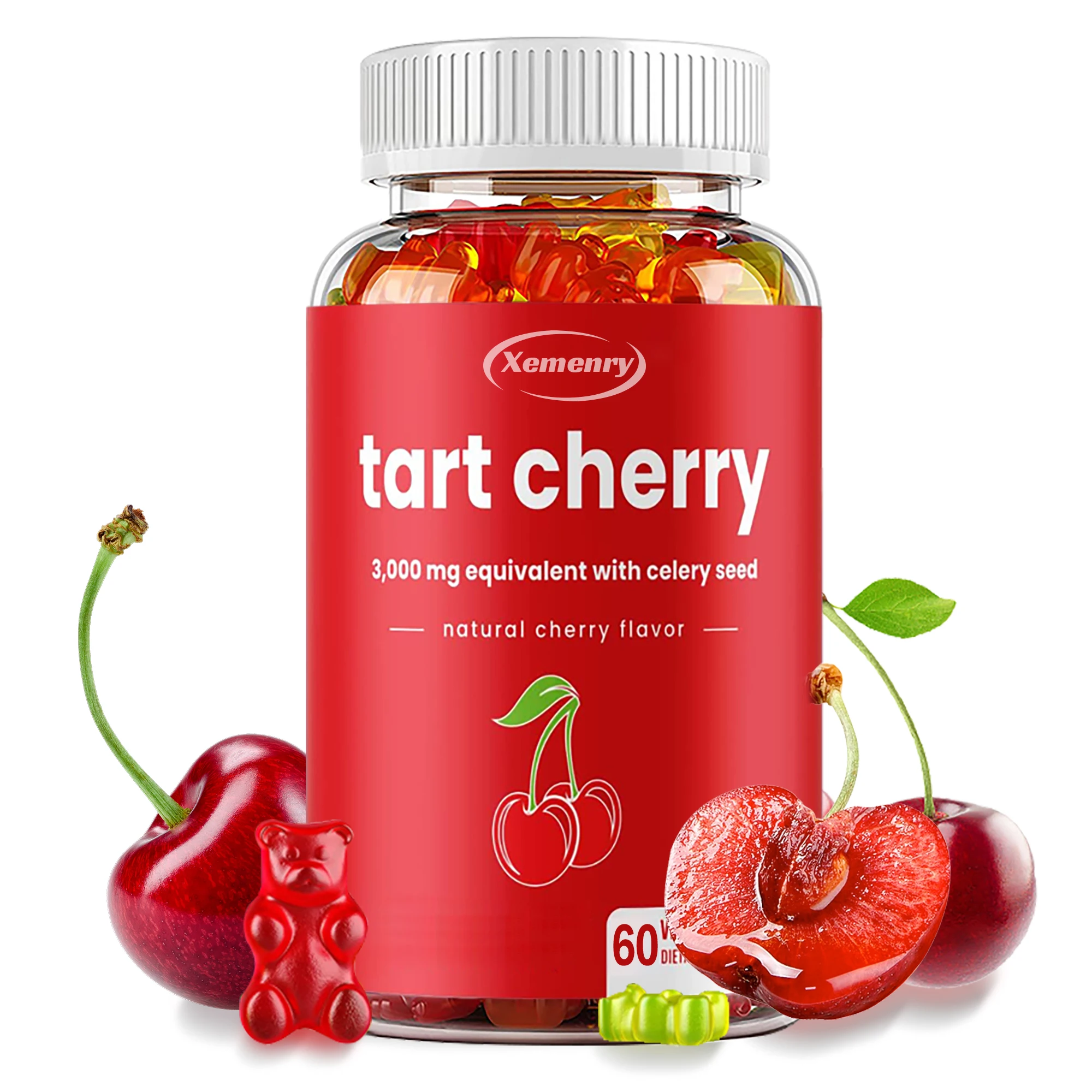 Tart Cherry - Joint Health, Sleep Support and Balanced Inflammation Enhance Physical & Mental Health - 60 Gummies