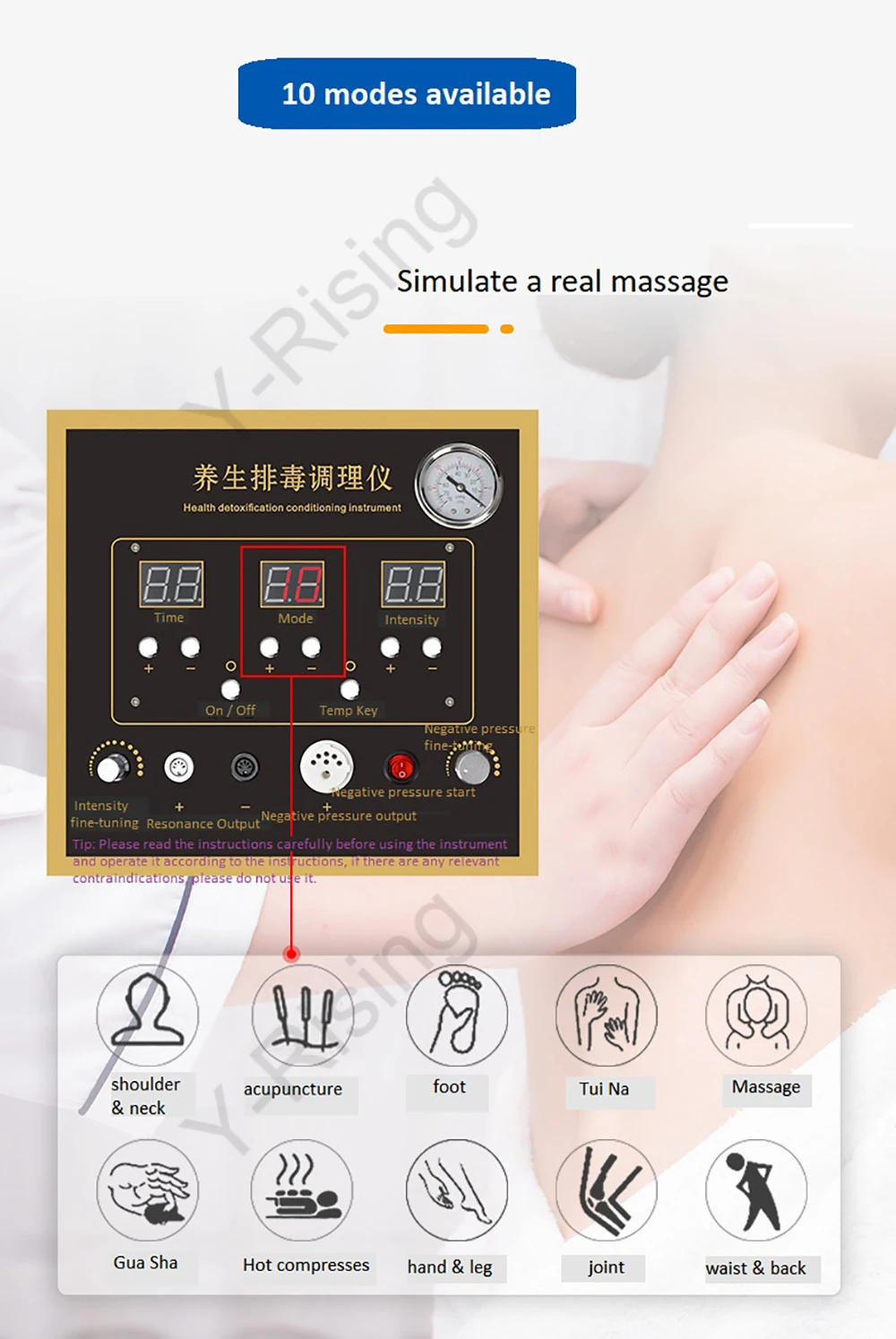 

10 kinds of Frequency treatment Physiotherapy Meridian Electrotherapy DDS Bio-Electric Acid Alkali Flat Massager