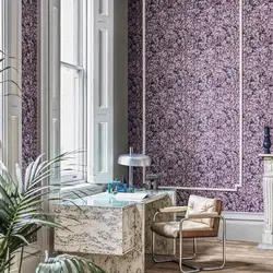 Monkeys hiding Wallpaper, Nordic Wallpaper Foglie e Scimmie - Autumnal Leaves in Purple Pink