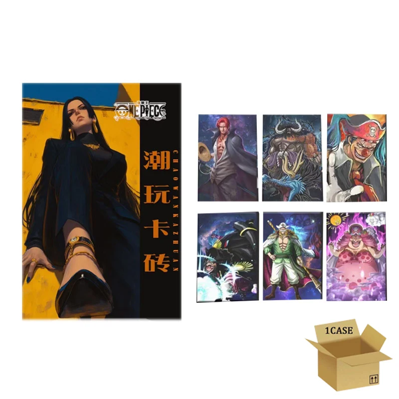 Wholesales One Piece Collection Cards Booster CHAOWANKAZHUAN Acrylic Card Brick TCG Anime 1Case Playing Cards