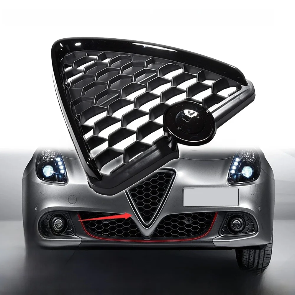 Voor Alfa Romeo GIULIETTA 2010-2016 156112051   Voorbumper Grille Shield Honingraat Mesh Grill Racing Luchtinlaat RADIATOR GRILL - afbeelding 2