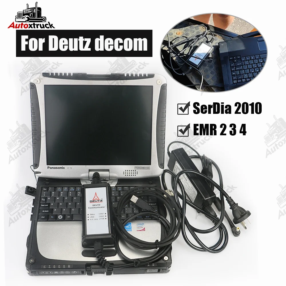 

CF19 Laptop For DEUTZ DIAGNOSTIC KIT DEUTZ DECOM SerDia 2010 Diesel Diagnostic Tool Communicator Diagnosis Scanner Tool