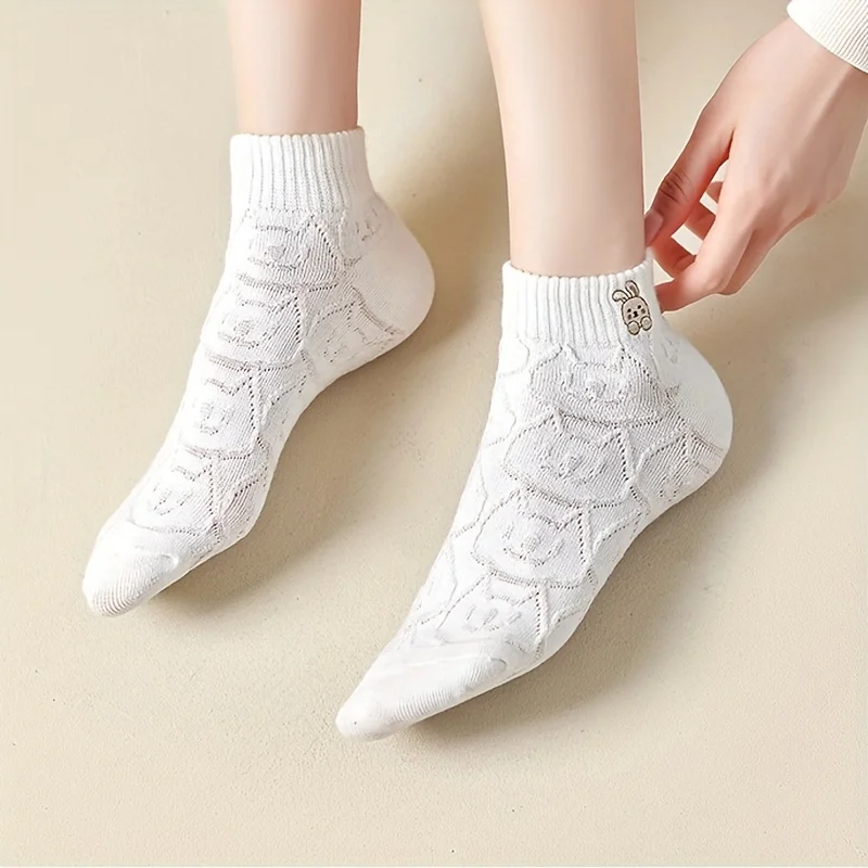 10 أزواج من جوارب الأرانب السحابية البيضاء البسيطة والمتينة وسهلة التخزين، مناسبة للتخييم وحمل الملابس