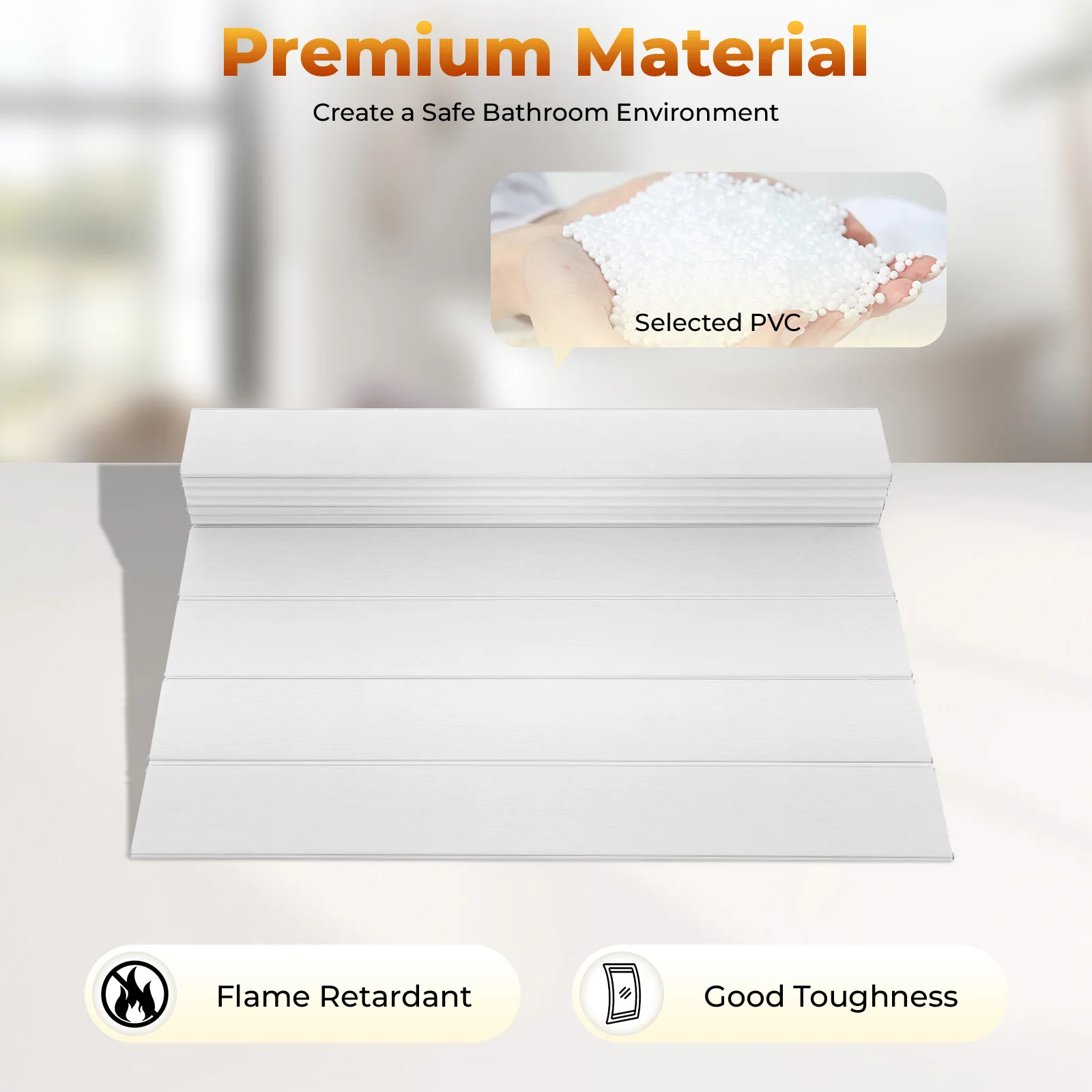 Badabdeckung, faltbare Badewannenabdeckung, PVC-Badebretter, Isolierplatte, staubdicht, wasserdicht für Zuhause, Badewannen, Badezimmer, Spa – Detail 6