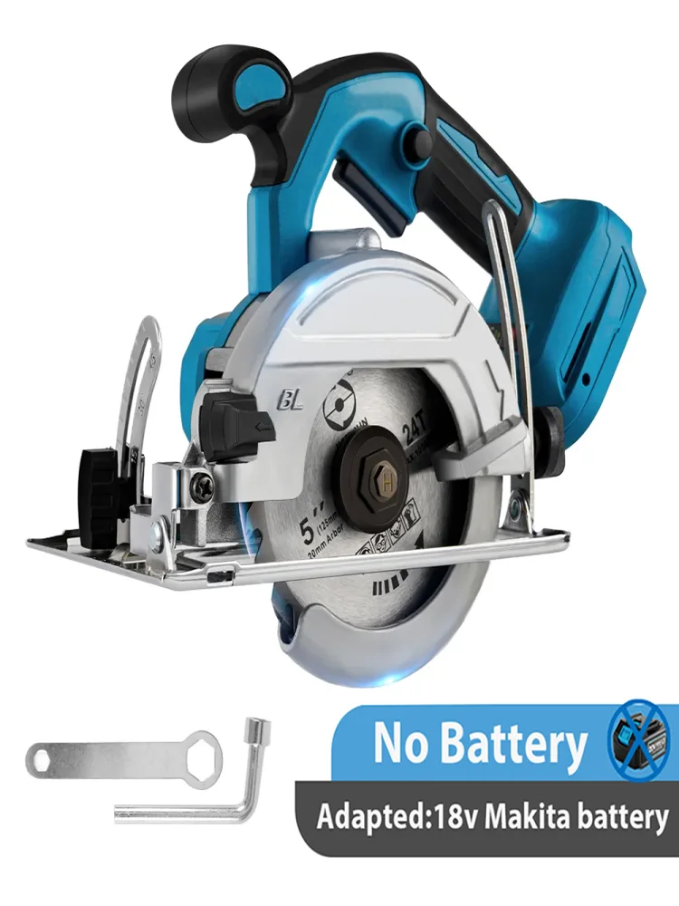 DWiusty 10800RPM 5 Inch Elektrische Cirkelzaag Handzaam Multifunctioneel Oplaadbaar Snijmachine Voor Makita Accu - afbeelding 2
