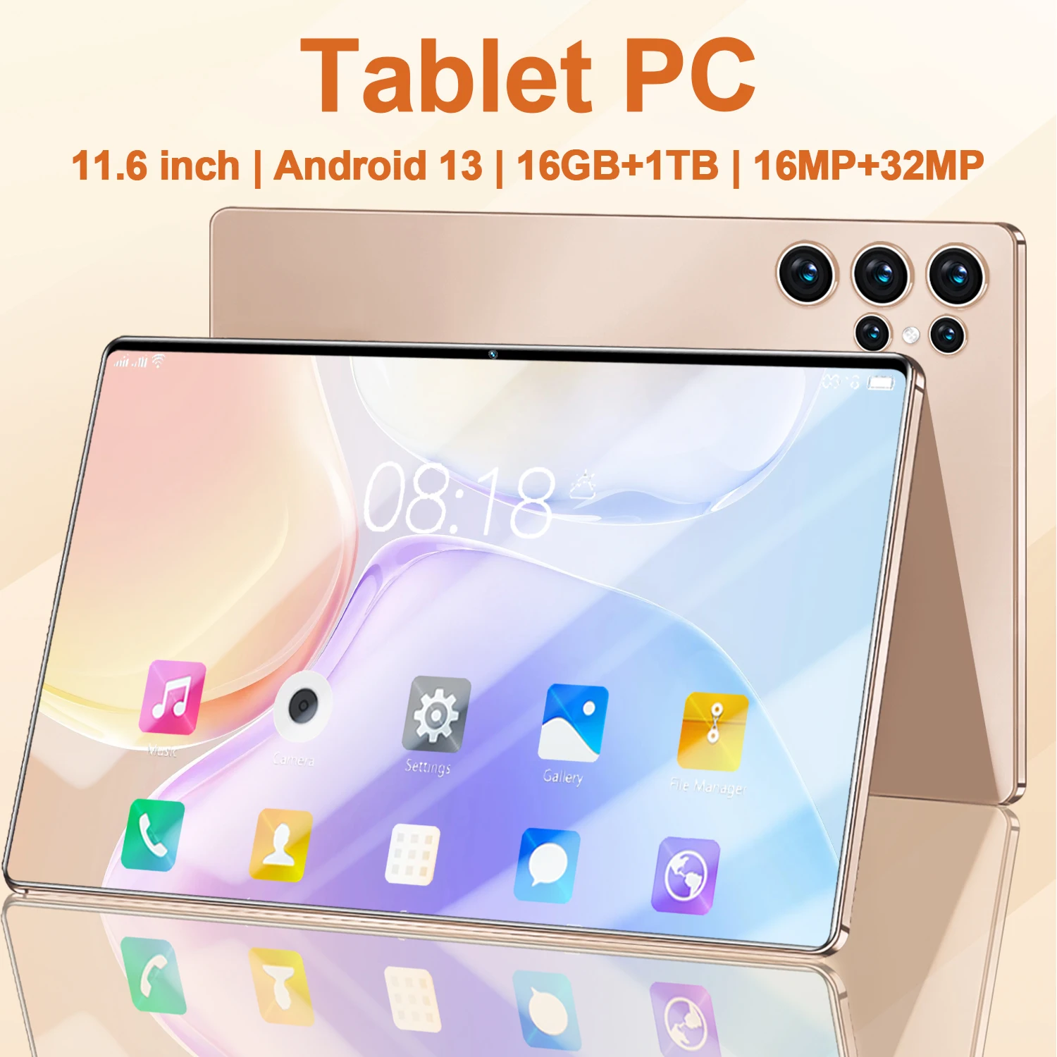 2024 Brand New Global Version 11.6 Inch Tablet Android 16GB Ram 1Tb Rom Android 13.0 12000mAh Network Bluetooth Tablets Pc