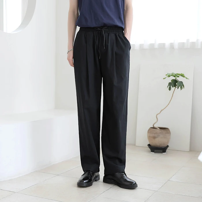 Strap adjustable all-banding fine-wire linen pants 28-34 fast delivery