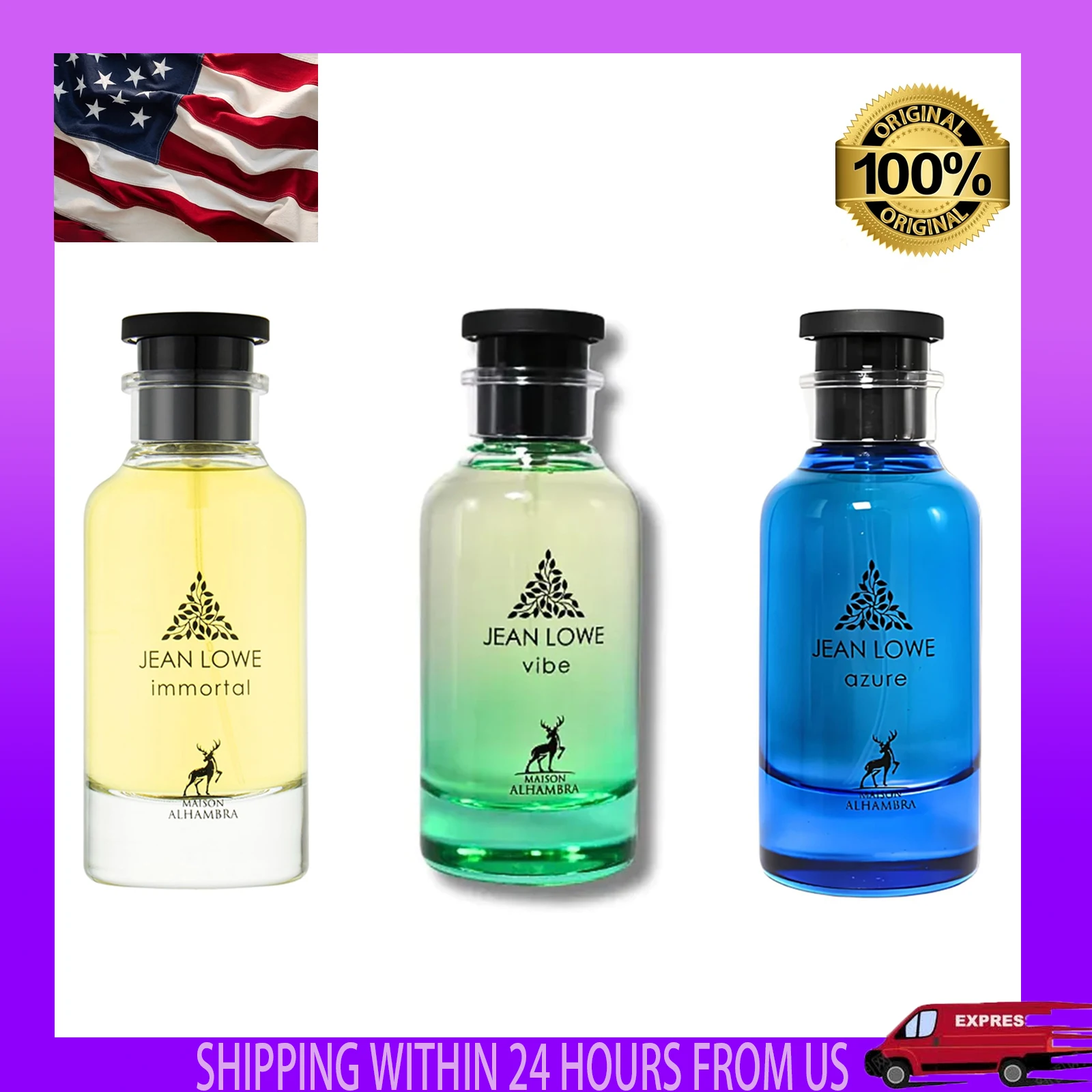 

Maison Alhambra Jean Lowe Vibe Azure Immortel for Unisex - 3.4 oz / 100 ml EDP Spray