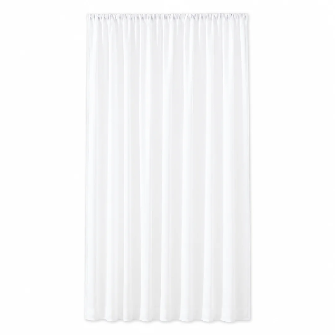 2Pcs White Transparent Curtains 84x52 Inch Modern Chiffon Pocket Style Semi-Transparent Filter Curtain Elegant Breathable Window Decor for Home Fashion Design
