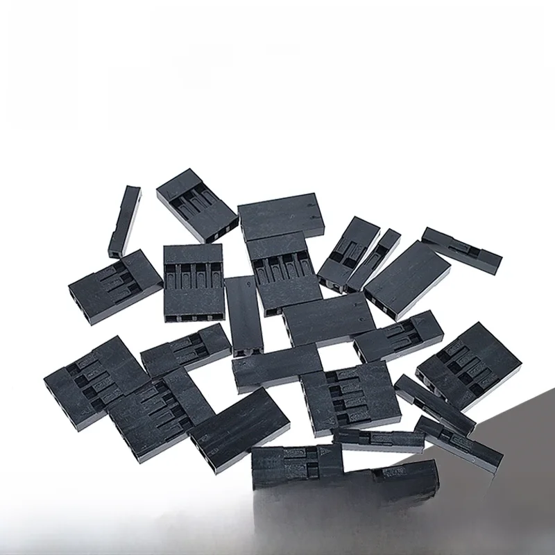 100 SZTUK Dupont Head 2.54mm 1X 1P 2P 3P 4P 1X1P 1X2P Dupont Plastic Shell Pin Head Connector Jumper Wire Cable Housing Plug Female — zdjęcie 2