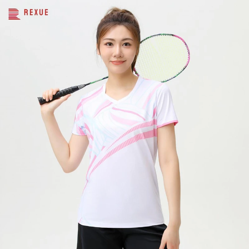 Lichtblauw Tafeltennisshirt Mannen Vrouwen Atletische Sporttraining Badminton Tshirt Bowling Ping Pong Pickleball Dry Fit Tops Tee