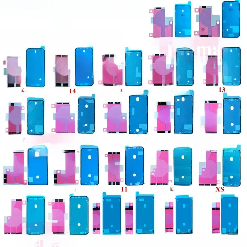 10 sztuk wodoodpornych naklejek OEM do iPhone'a 14 13 12 11 15 XS Pro Max X XR 8 7 Plus Klej uszczelniający Pre-Cut LCD Screen Frame Tape Glue — zdjęcie 2