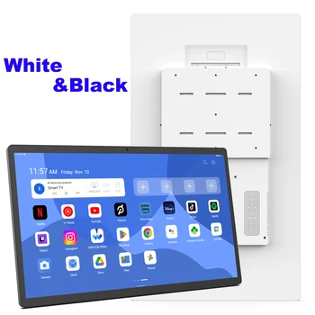 24 インチ壁掛け産業用タブレット PC、PoE++、超スリムベゼル、壁掛けブラケット、4GB RAM、32GB ROM、HDMI 入力、タイプ C、5MP カメラ