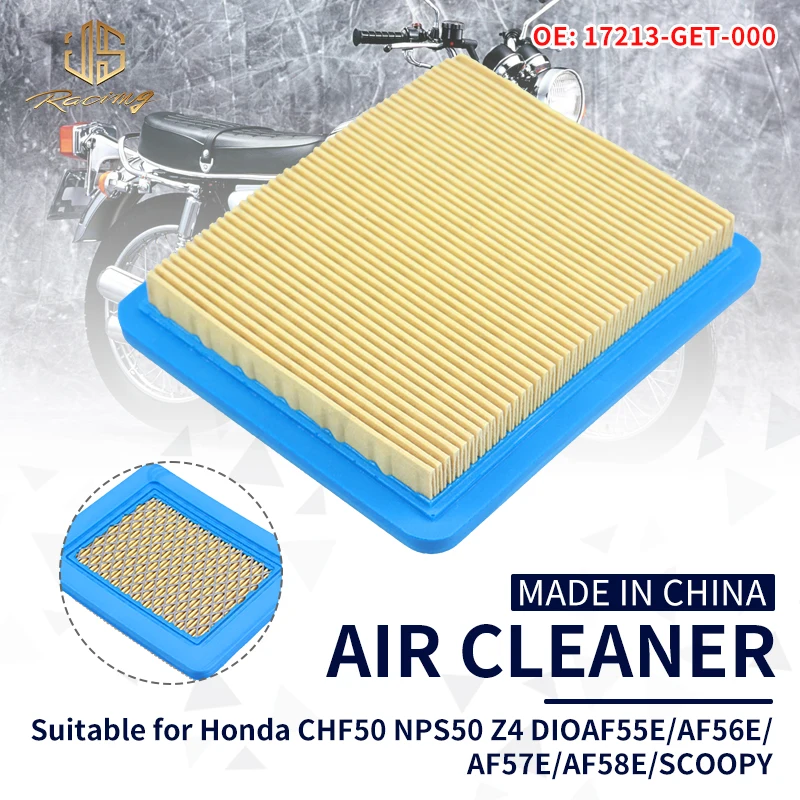 JSRAOIMG Motorcycle Air Filter Intake Cleaner For Honda Zoomer Ruckus Metro Dio Z4 NPS50 CHF50 Metropolitan Crea SCOOPY JAZZ 50