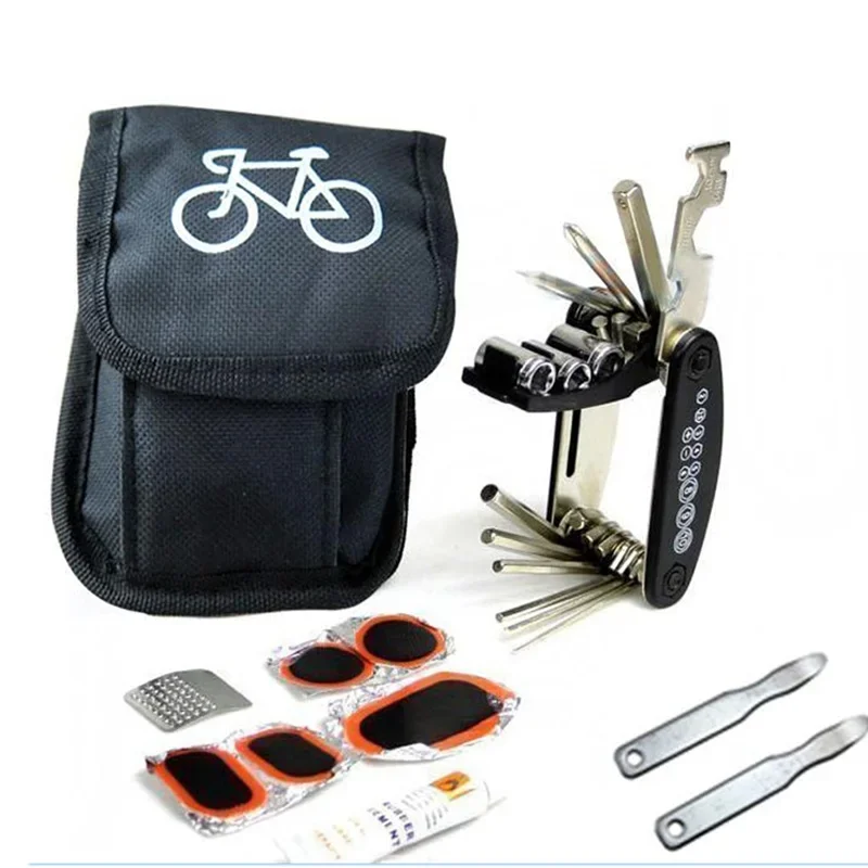 AliExpress Bicycle Repair Tool Set Bag Road Mountain Bike Tire Repair Kit Bicycle Multifunction Tool Portable Cycling Tools Bag Bike Part