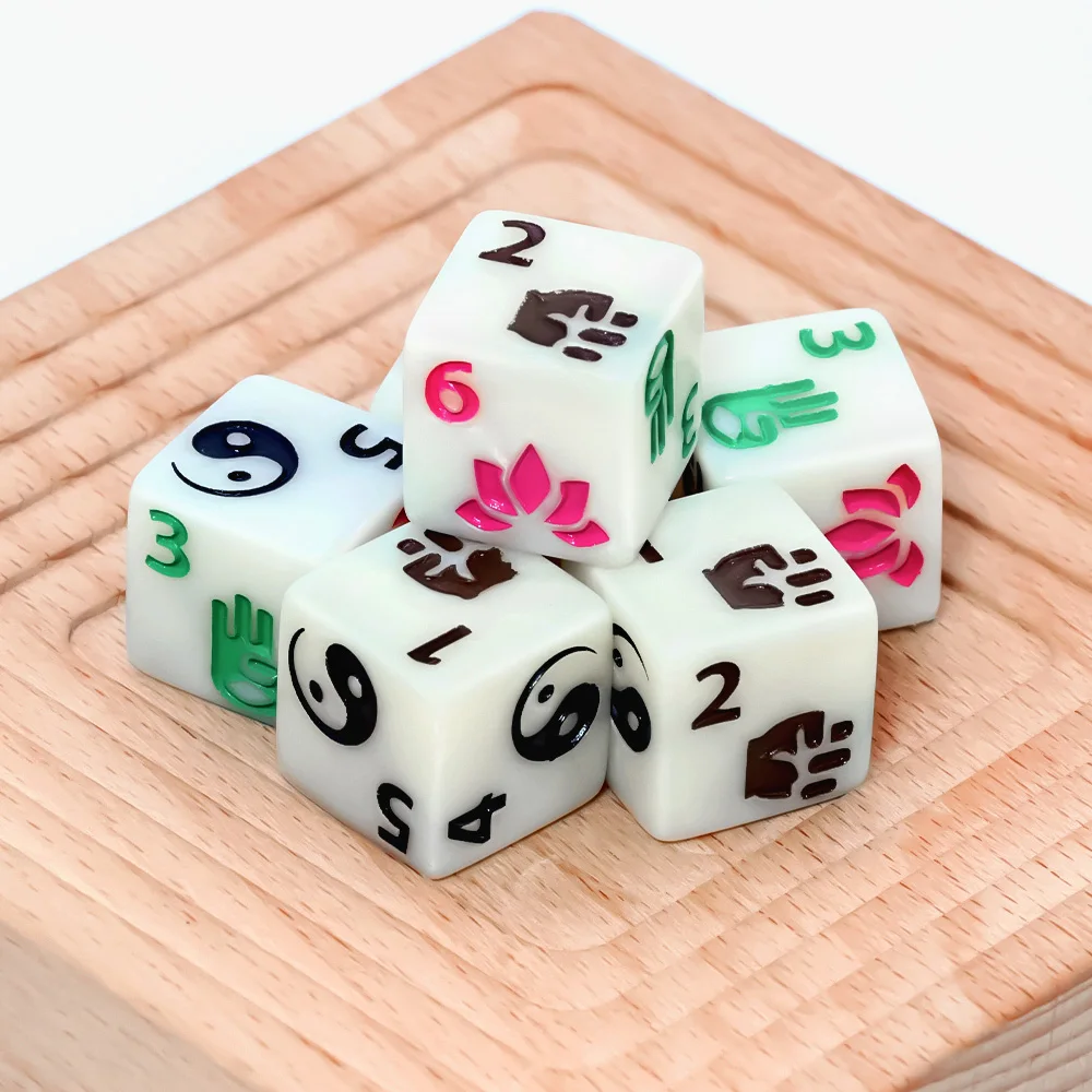 6개의 선비(禪) 테마 다면체 주사위 세트 - 던전 앤 - Board Game Zen 리뷰 및 가격