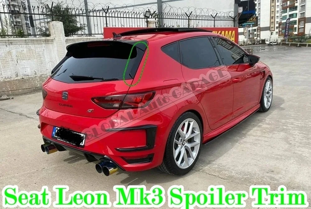 Seat Leon Mk3 / Mk3.5 Window Trim Spoiler Rear Roof Glass Side Strip 2012 2013 2014 2015 2016 2017 2018 2019 2020 Auto Accessory