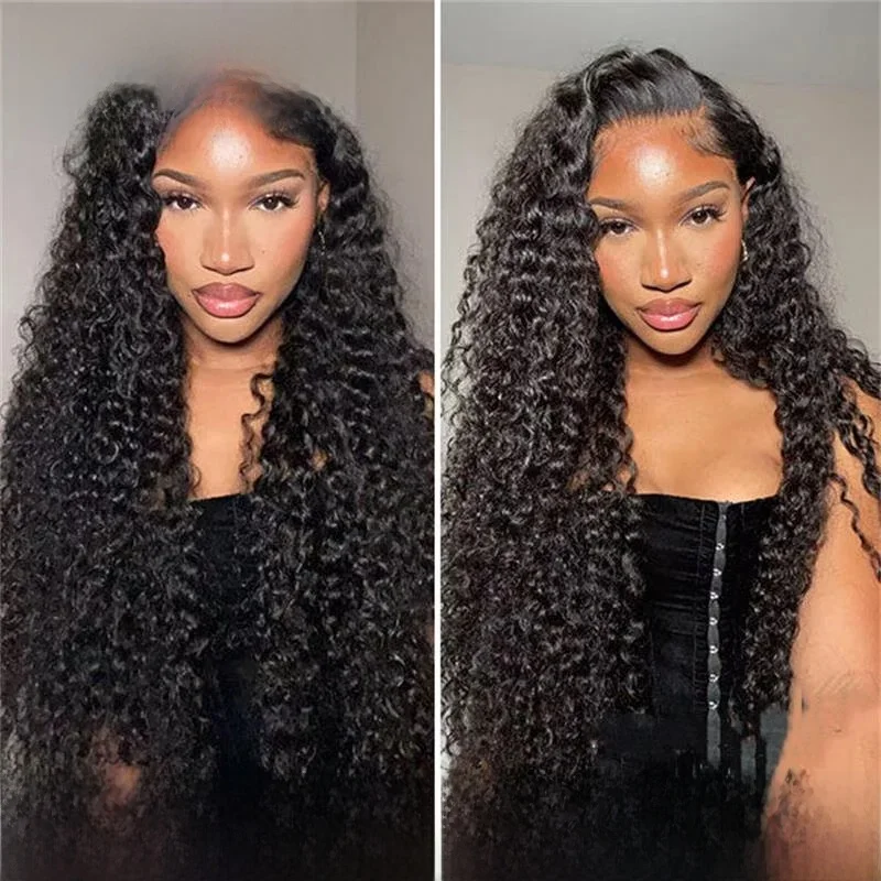 Alipearl Haar Real Hd Kant Voorkant Menselijk Haar Pruiken Pre Geplukt Water Wave 5X5 Hd Transparant Kant Pruiken Peruaans Haar Voor Vrouw - afbeelding 2
