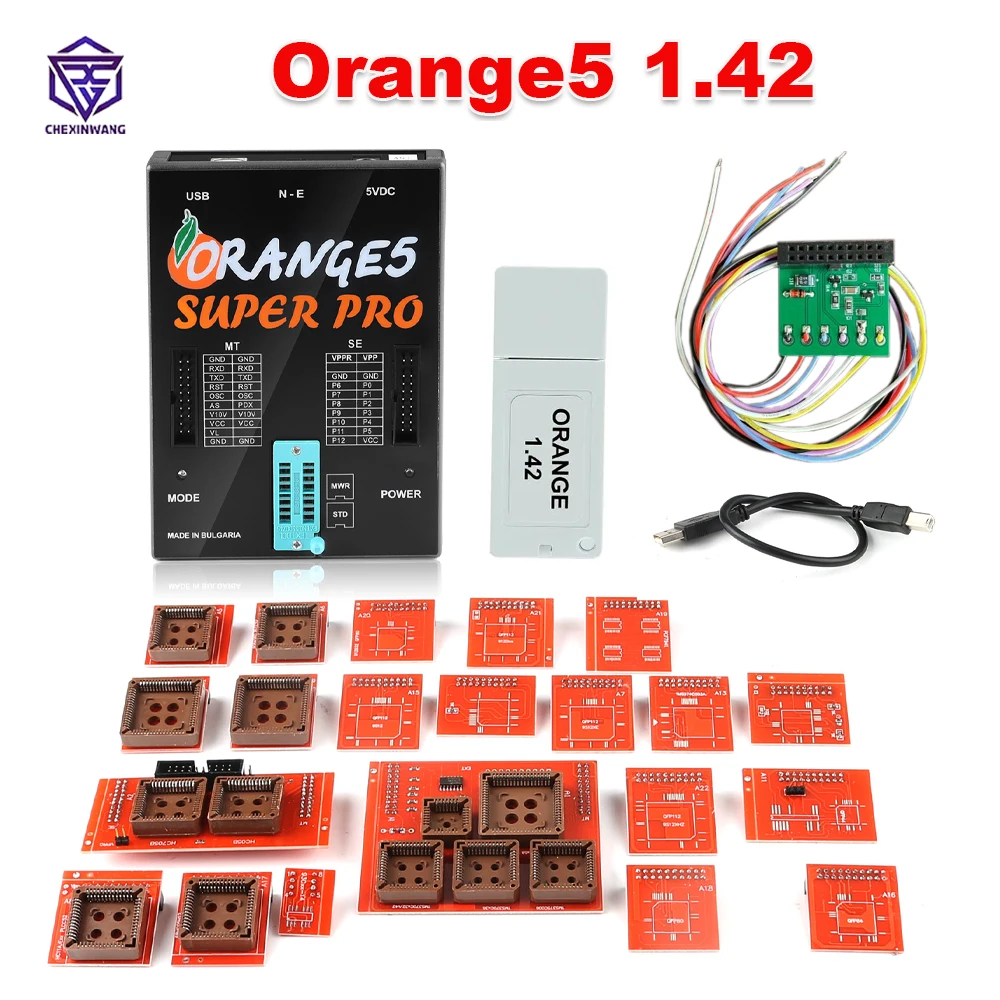 Orange5 V1.42 ECU Programmer Tool Full License Function Full Activation Add Adapter Update of Orange 5 Super Pro V1.38 Software