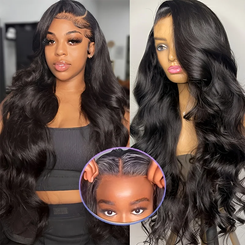 200% Body Wave 13x4 13x6 Hd Transparent Lace Front Wigs Human Hair Wig Brazilian 30 Inch Body Wave Lace Frontal Wig For Women