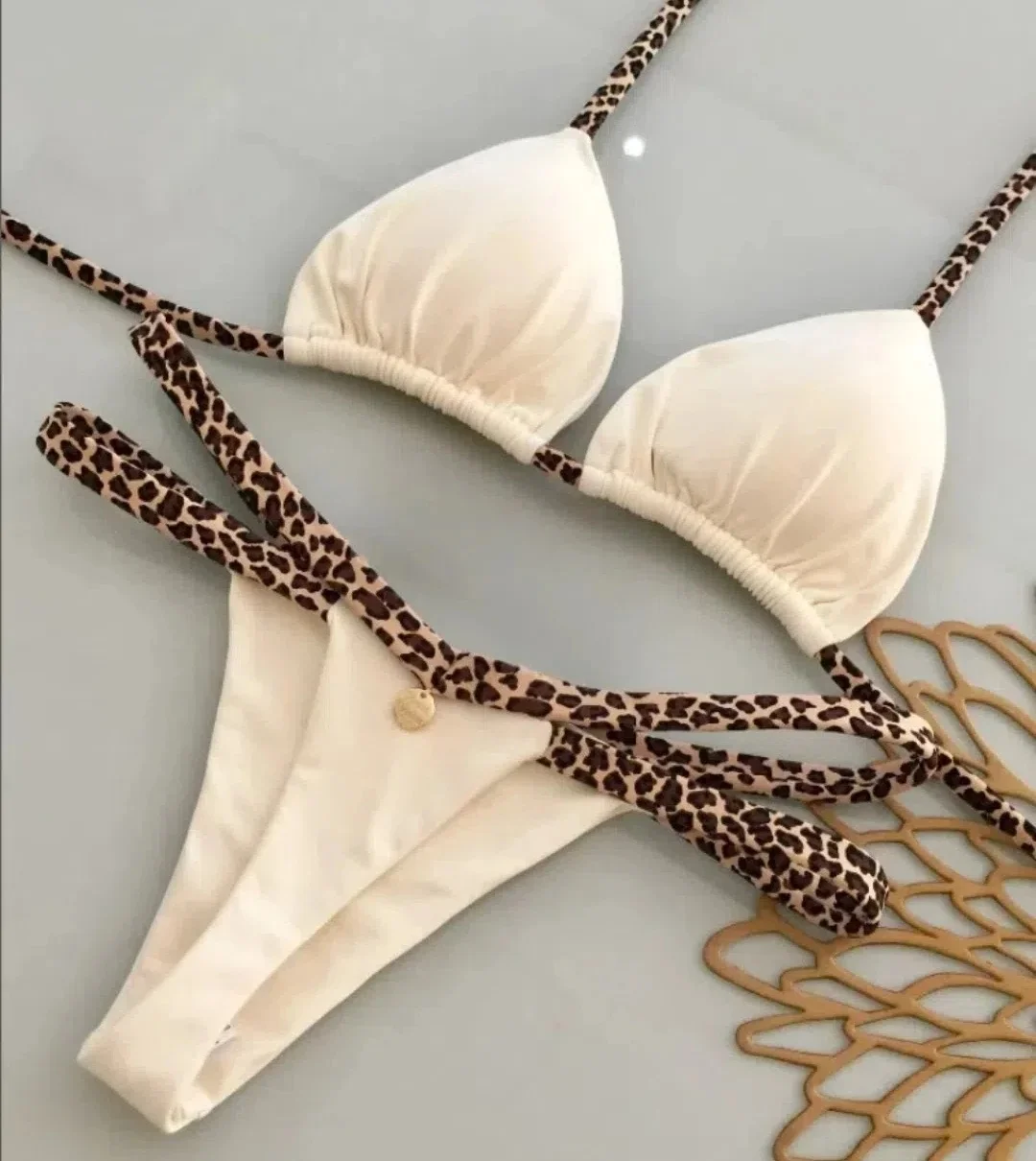 Nowy seksowny damski strój kąpielowy bikini na plażę dwuczęściowy zestaw — zdjęcie 2