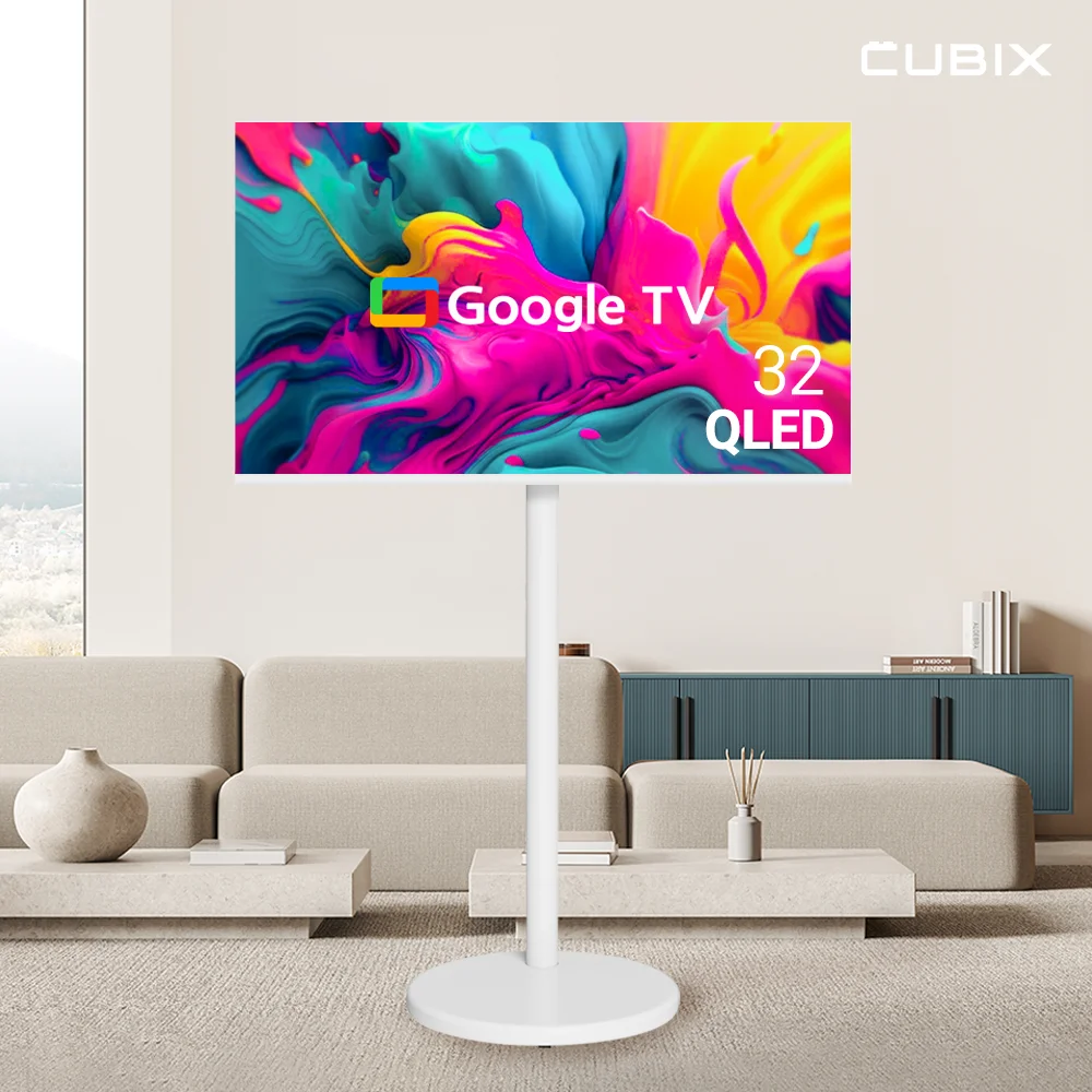 Moving cubic 32 inch FHD QLED White Edition Samtan BiMi X2 series smart TV Samten BiMi small BiMi