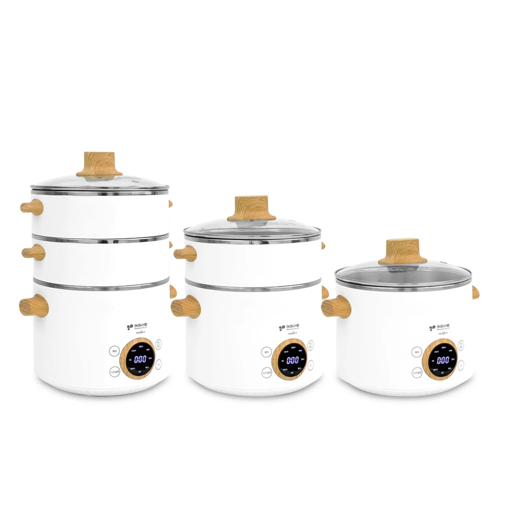 بخار كهربائي متعدد الجاكر من الفولاذ المقاوم للصدأ ، وعاء مكتنز ، بخار بخار ثنائي الطبقات ، سهل التنظيف ، درجة 3-Shh ، 2 لتر ، SUS304