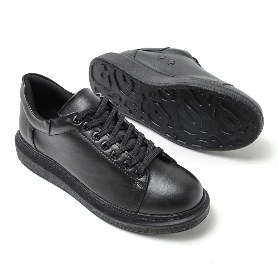 

CHEKICH Original Brand Black 2024 Men's Sports Shoes High-Sole Lace-Up Quality Artificial Leather Sneakers for Summer CH257