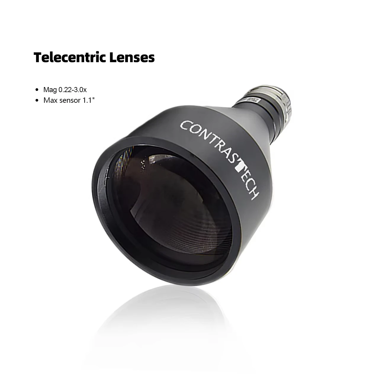 10MP 1.1'' Telecentric Lens 110mm Coaxial 0.8X-3.0X Large FOV OPTO Industrial Lens for AOI Machine Vision Inspection CLW2-110