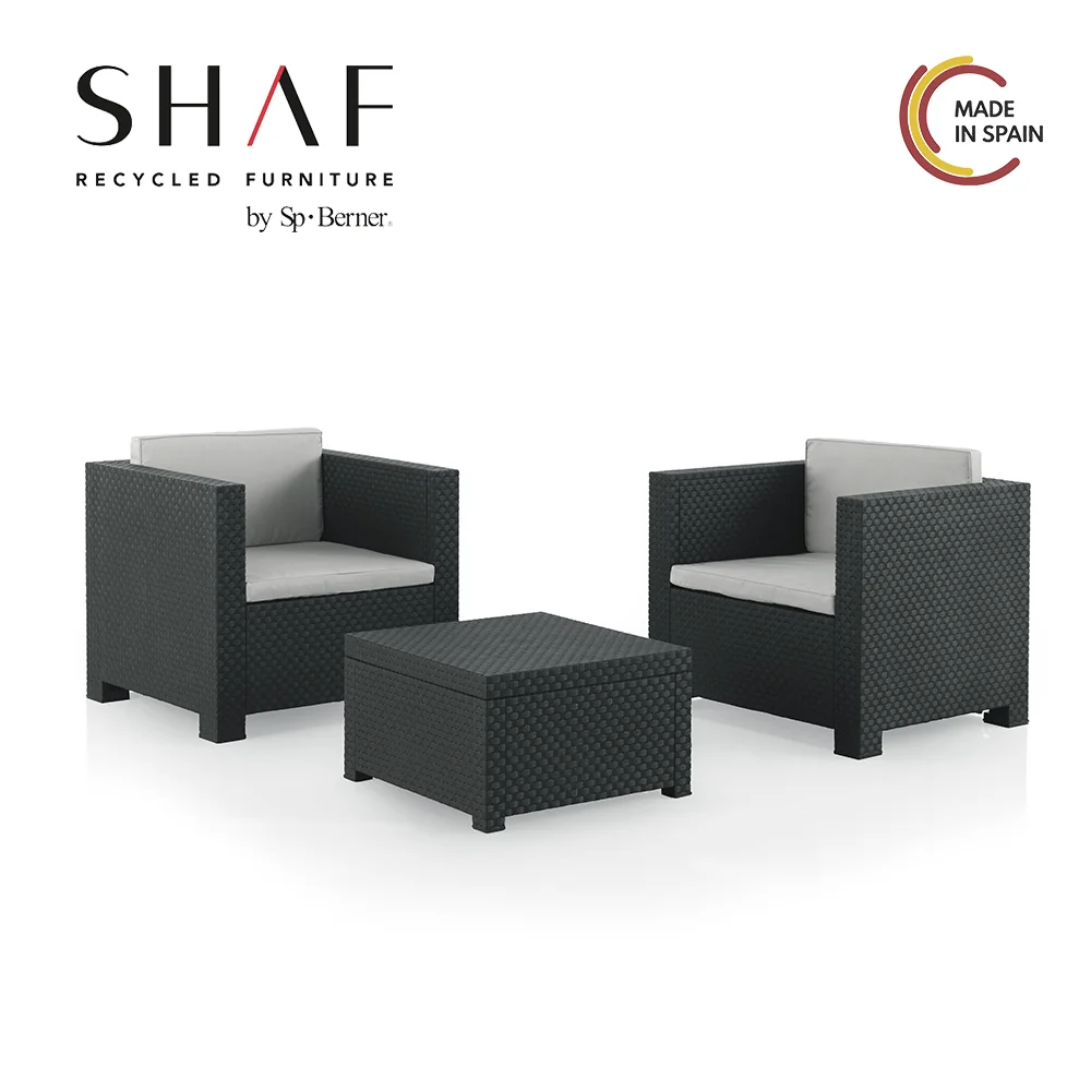 SHAF - Garden Sofa Set Tête A Tête DIVA - Ideal Garden Furniture Set For Terrace Or Any Outdoor, Available In Two Colors Available - Garden Table And Chairs Set