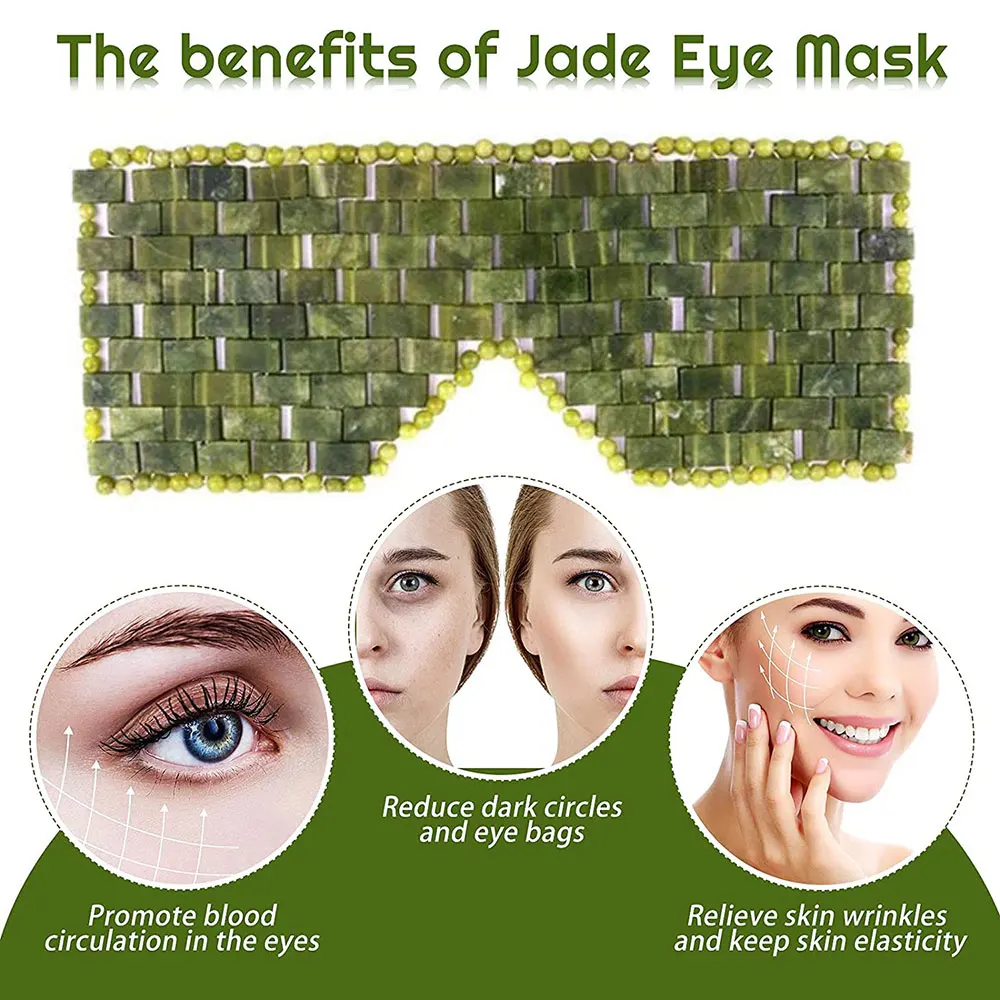 Natural Jade Stone Gua Sha Roller Eyes Mask Relax Face Eye Body Back Massage For Facial Lifting Devices Beauty Health Care Tools