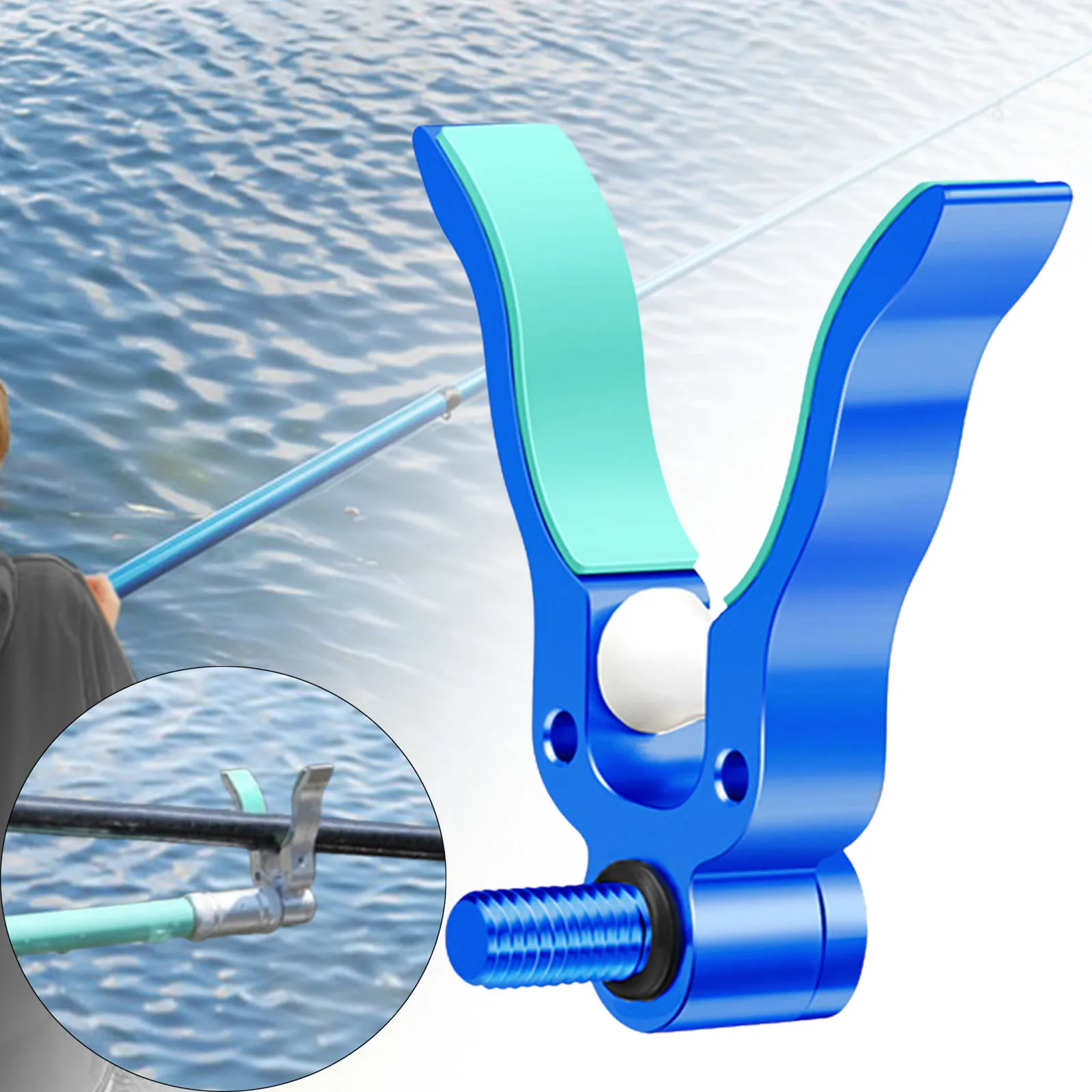 حامل قضيب الصيد متعدد الاستخدامات نظام بكرة الإفراج السريع قوس قضيب الصيد نونسليب القطب رف لبحيرة البحر المياه العذبة نهر #5