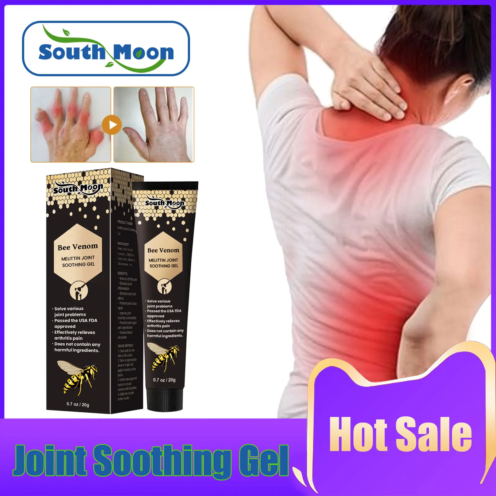 

Joint Repair Gel Body Ache Massage Relieves Lumbar Soothes Relieve Muscles Soreness Strain Bone Treatments Knee Pain Relief Gel