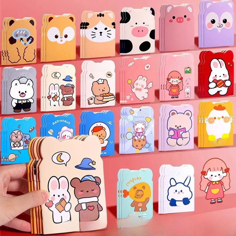 20 sztuk Cartoon Mini notatnik śliczna stylizacja przenośny mały pamiętnik z notatkami kieszonkowy książeczka dla dzieci książeczka nagroda — zdjęcie produktu 7
