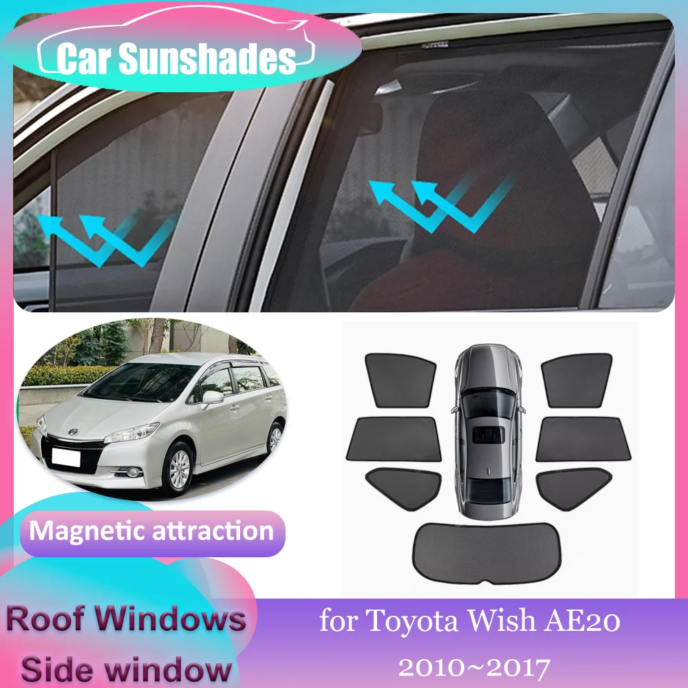 

Автомобильные магнитные солнцезащитные очки для Toyota Wish AE20 2010 ~ 2017 2011, 2012 2013 2014 2015 2016боковые окна на крыше, солнцезащитный козырек, занавеска на лобовое стекло, Аксессуары Для солнцезащитной крыши