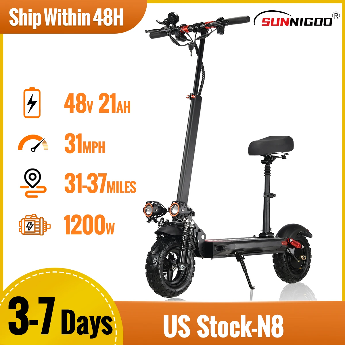 Powerful Adults Shock Folding 31-37Miles EScooter Electric