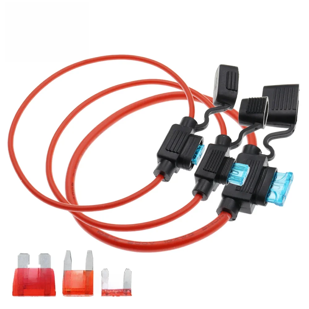 Porte-fusible automatique étanche, fusible à lame de voiture, standard, mini, micro, petit, moyen, 32V, 18 AWG, 1614 AWG, 12 AWG, 10AWG, 3A, 5A, 7,5 A, 10A, 15A, 20A