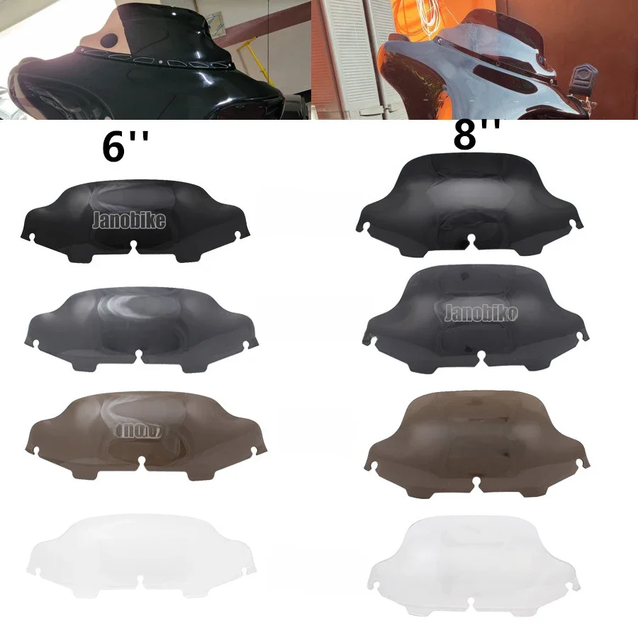 Motocykl 6 ''8'' fala szyba przednia szyba kompatybilna z Harley Electra przemieszczanie się po ulicy FLHX Touring CVO 96-13 — zdjęcie 2