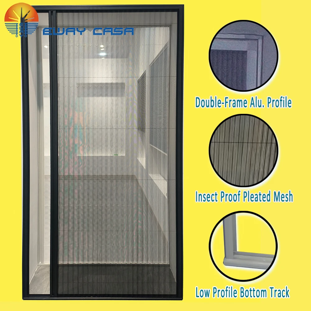 Custom Retractable Fly Screen for Sliding Doors Windows Details