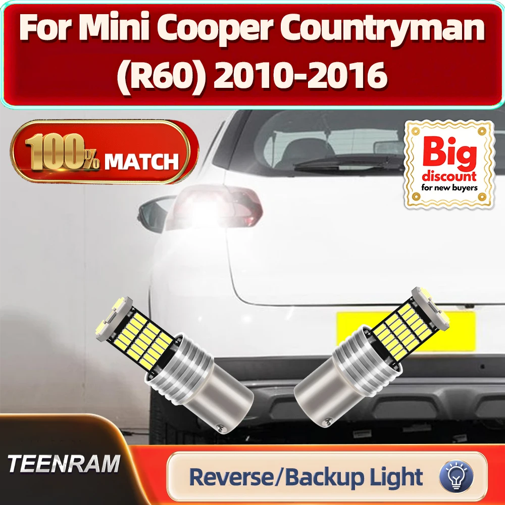 

2 шт., фонари заднего хода 6000K, BA15S, P21W, 1156, лампы заднего хода 12 В для Mini Cooper Country (R60), 2010-2012, 2013, 2014, 2015, 2016