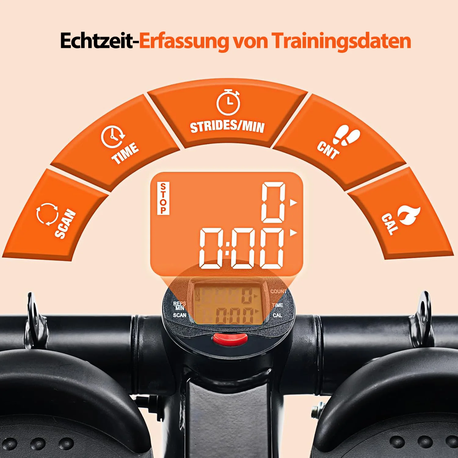 ستيبر صغير للمنزل |   أداة متأرجحة لأعلى ولأسفل مع حبال كهربائية |   مدرب ستيبر هوم |   جهاز تدريب 2 في 1 يصل إلى 136 كجم